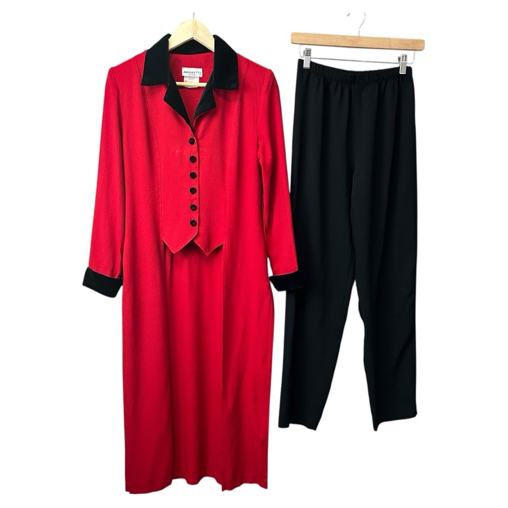 Vintage Amoretti Long Blazer & Pant Set Size 7